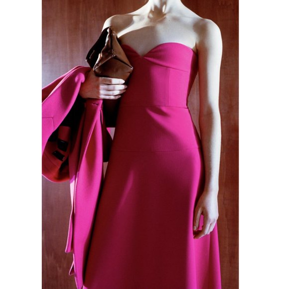 Zara Dresses Zara New Woman Bustier Midi Bustier Dress Strapless